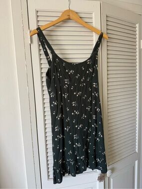 Brandy Melville Green Floral Mini Dress